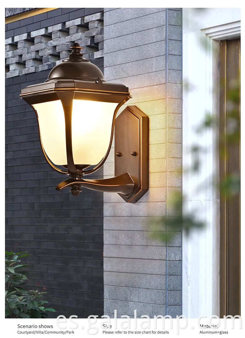 European Custom Patio IP65 Decoración de jardín impermeable 16 W LED de luz de pared al aire libre